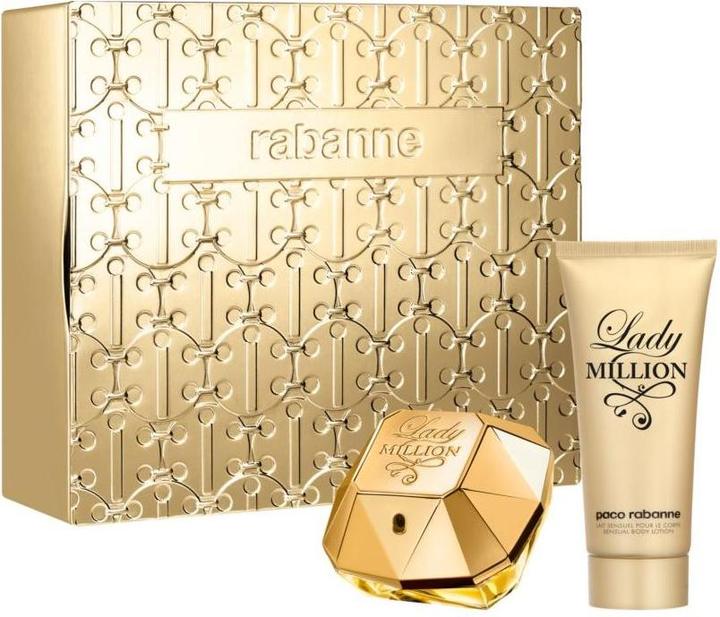 Immagine prodotto Paco Rabanne Lady Million Eau De Parfum 80ml And Body Lotion 100ml (Set profumo)