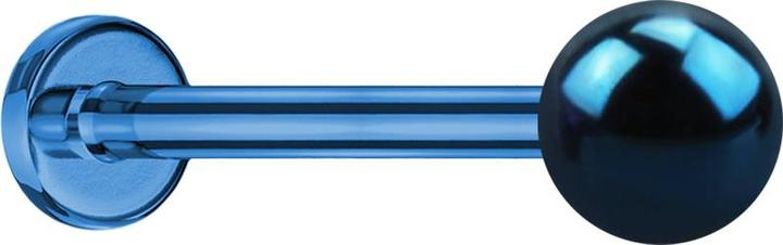 Image du produit Star Piercing Micro Labret bleu foncé avec boule (Acier chirurgical 316L, sans laiton)