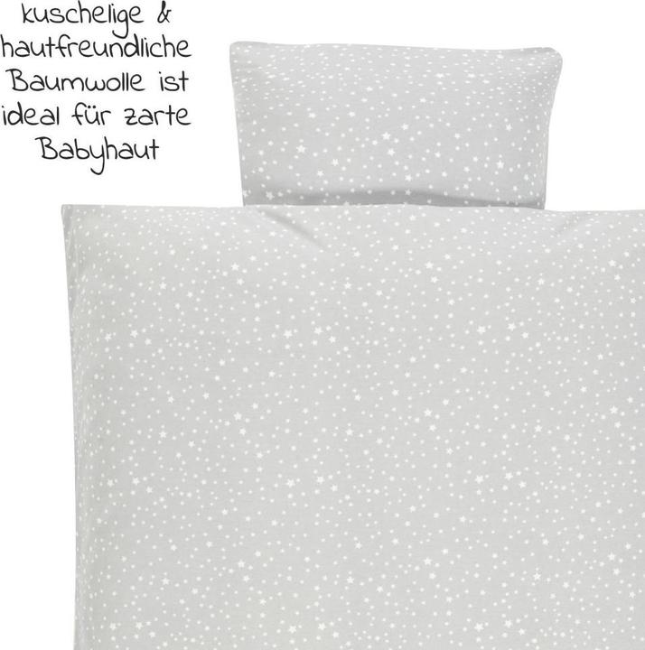 Produktbild Alvi Babybettwäsche & Bettsets Bettwäsche Jersey 80 x 80 cm - Sternenhimmel (80 x 80 cm, 35 x 40 cm)