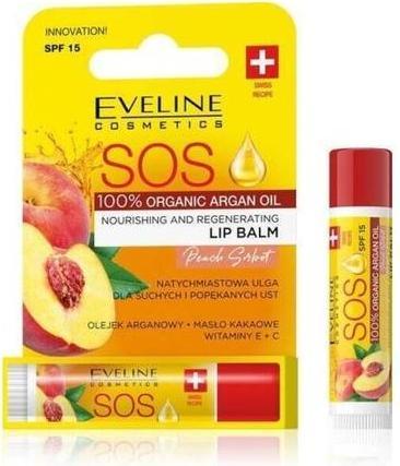 Immagine prodotto Eveline SOS Balsamo rigenerante nutriente per labbra secche e screpolate Pesca SPF15 (Balsamo)