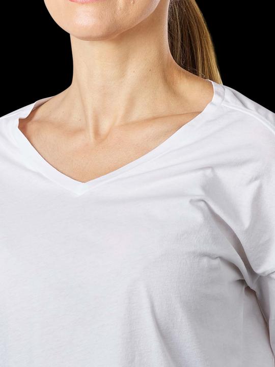 Immagine prodotto Marc O'Polo Maglietta a maniche lunghe con scollo a V bianco (XS)