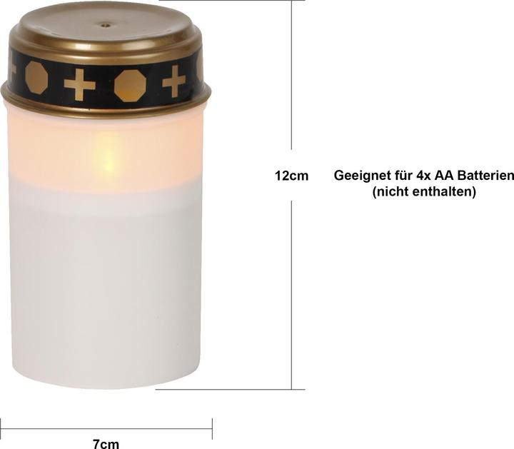 Immagine prodotto Star Trading Luce tombale a LED con timer | Candele gravi LED con batteria | Set di 2 candele LED pe (2 x)