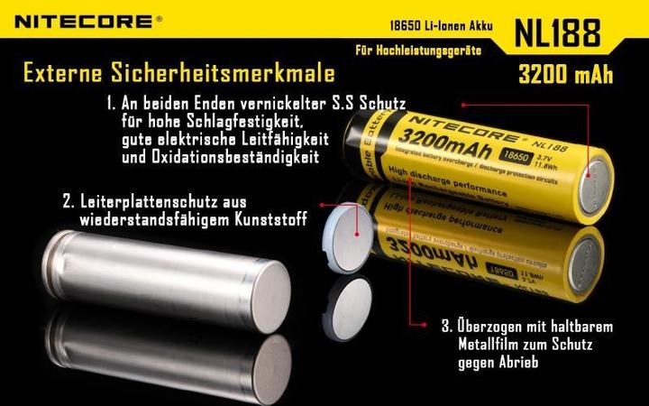 Produktbild Nitecore 18650 Rechargeable Battery 3200mAh