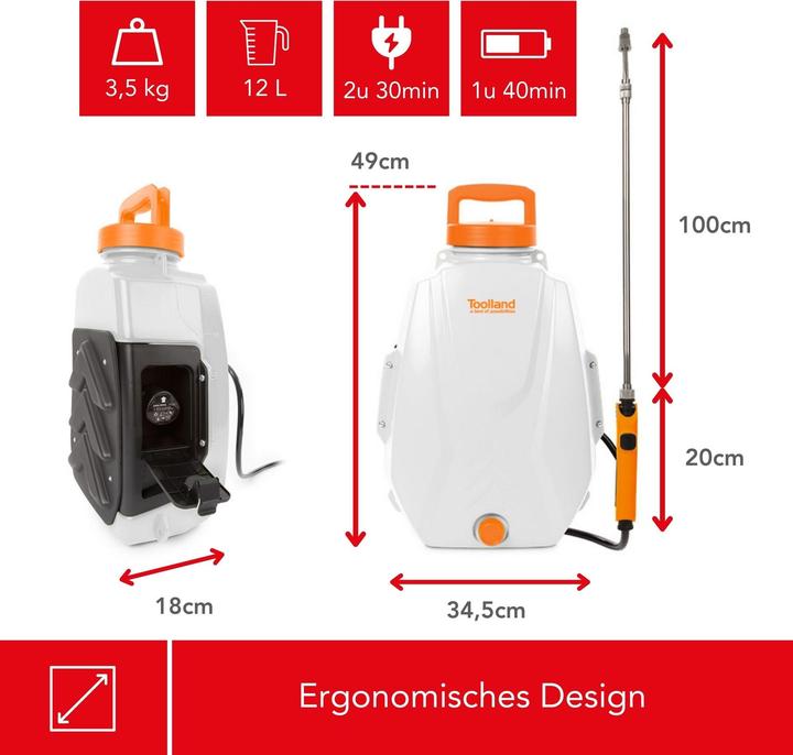 Actual product image Garden Lights Battery Powered Backpack Pressure Sprayer - 12 L (12 l)