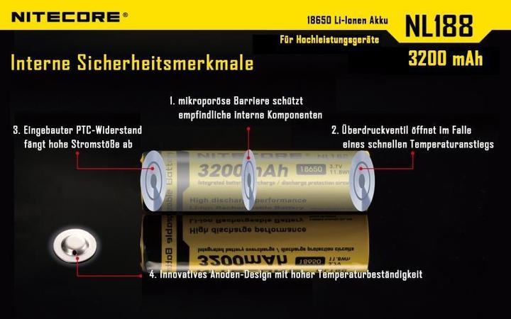 Produktbild Nitecore 18650 Rechargeable Battery 3200mAh