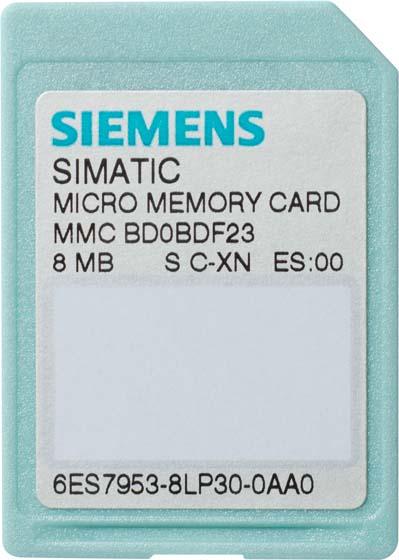 Siemens Memory card SIMATIC Micro 8MB (0.01 GB, microSD)