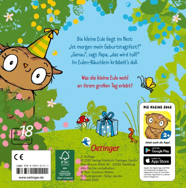 Produktbild Die kleine Eule hat Geburtstag (Deutsch, Susanne Weber, 2020)