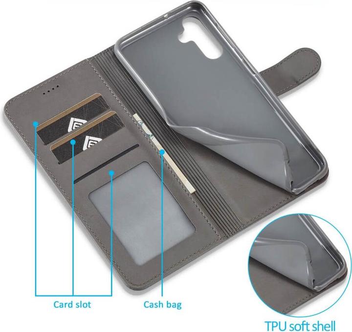 Immagine prodotto LC.Imeeke Galaxy A15 - Custodia in pelle grigio (Samsung Galaxy A15)