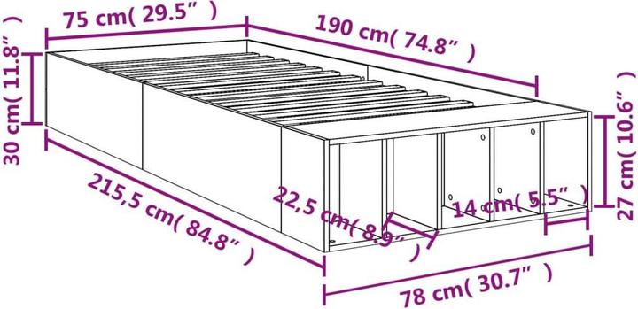 Produktbild VidaXL Telse (75 x 190 cm)