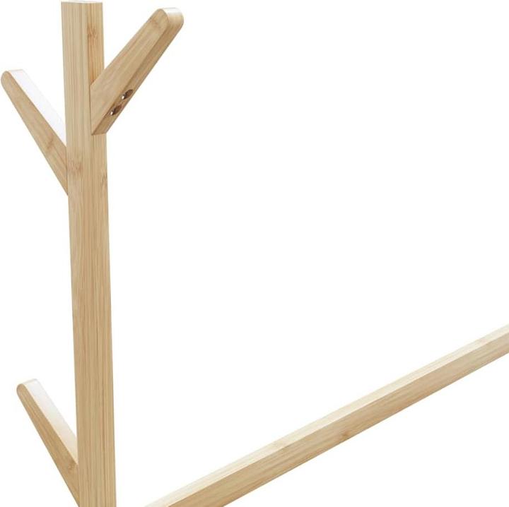 Produktbild VidaXL Kleiderständer mit Haken und Rollen 100x35x157 cm Bambus