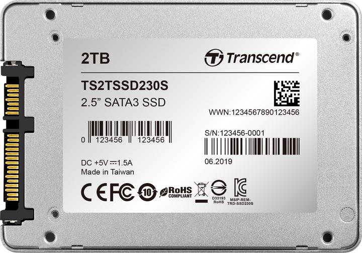 Actual product image Transcend SSD230S (2000 GB, 2.5")