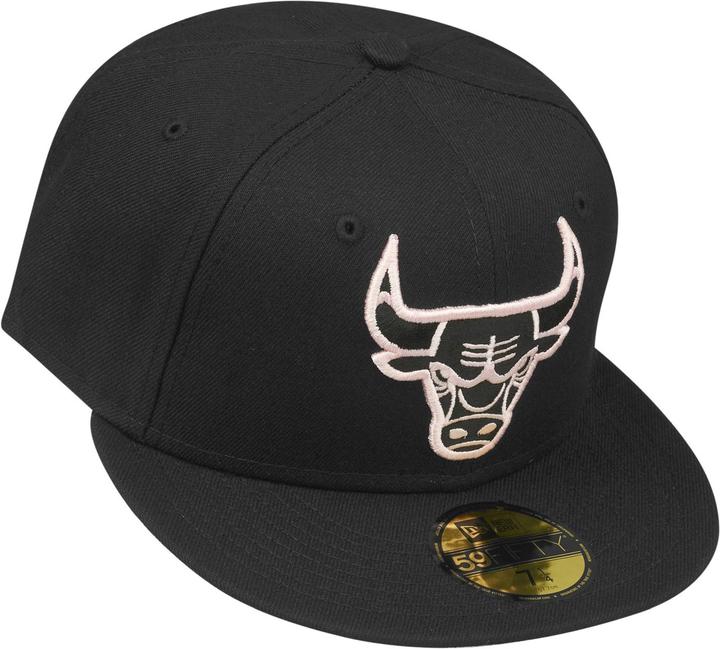 Actual product image New Era 59Fifty Fitted Cap - Chicago Bulls noir / rose (7 1/8)