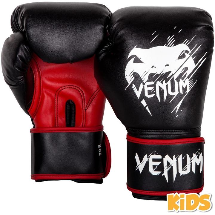 Actual product image Venum Contender Kids Boxing Gloves - Black-Red (4 OZ, One size)