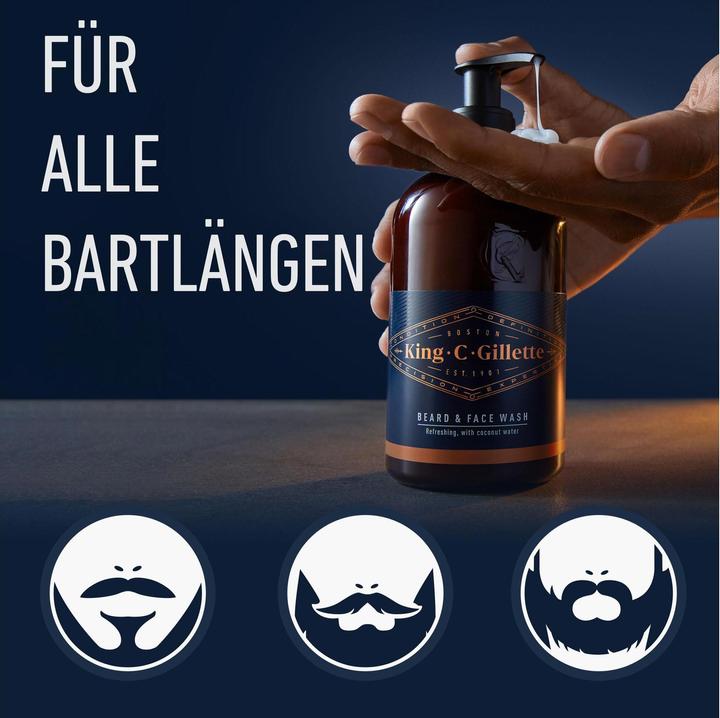 Immagine prodotto King C. Gillette Detergente Viso Uomo e Detergente Barba (350 ml)