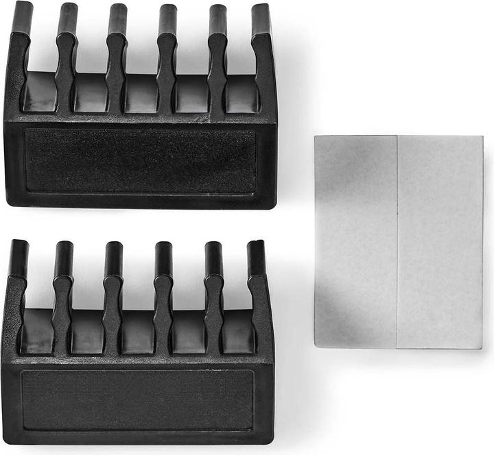 Produktbild Nedis Kabelmanagement Haken und Schlaufen Click and Go 2 Stück max. Kabeldicke: 5 mm Silikon 60 mm S (0.06 m)
