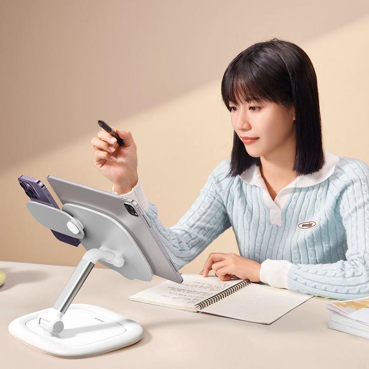 Actual product image Baseus Seashell Series Adjustable Tablet Stand - White