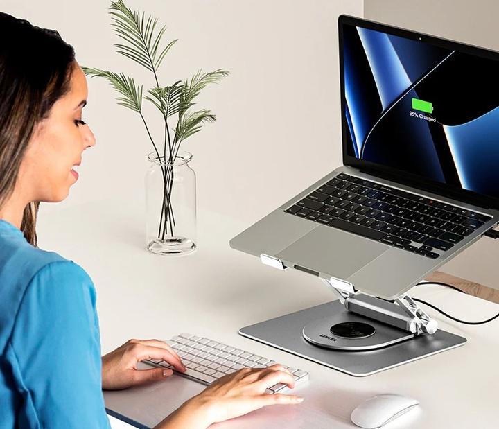 Produktbild Unitek PODSTAWKA POD LAPTOP + HUB USB-C HDMI 1.4 4K PD 100W (USB-C, 1 Ports)