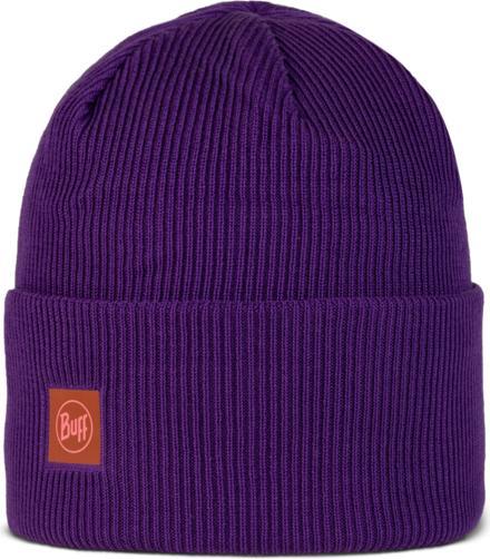 Buff Crossknit Beanie Purple