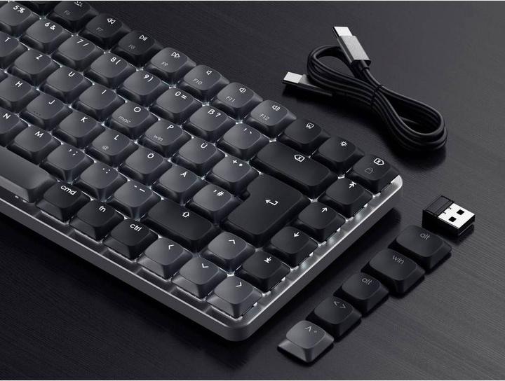 Actual product image Satechi SM1 Slim Mechanical Bacllit BT Keyboard German dark (DE, Cable, Wireless)