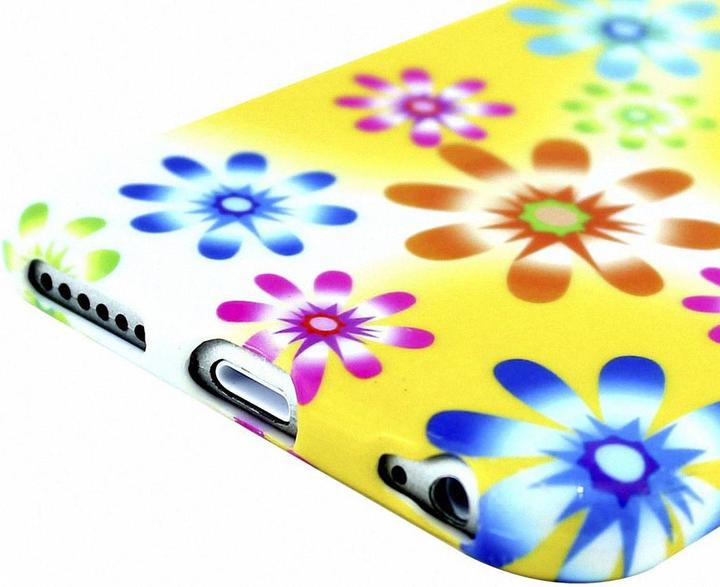Produktbild König Design Schutzhülle Handytasche Etuis TPU für Handy Apple iPhone 6 Plus Motiv Bunte Blumen (Apple iPhone 6 Plus)