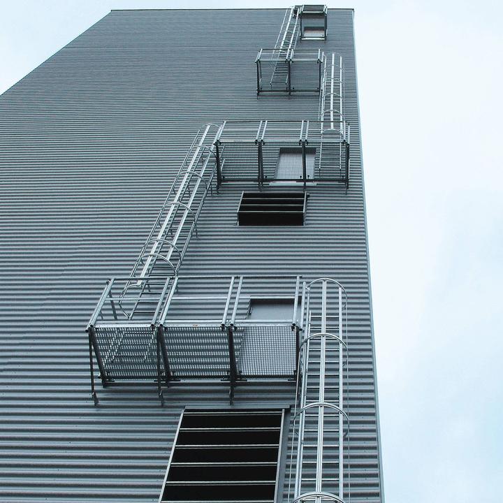 Actual product image Munk Multi-step ladder with back protection (construction) stainless steel 15.48m (Multi-purpose ladder, 1548 cm)