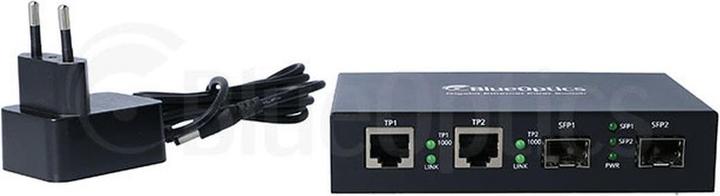 Image du produit BlueOptics Convertisseur de média Gigabit Ethernet 2x SFP, 2x 10/100/1000M RJ45