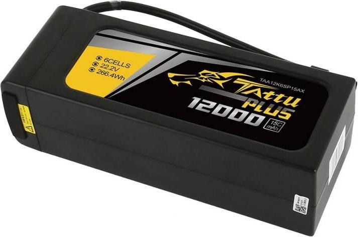 Actual product image Tattu Accumulator Plus 12000mAh 22.2V 15C 6S1P (22.20 V, 12000 mAh)