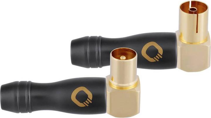 Produktbild Oehlbach Transmission Shift IEC Stecker 90° gewinkelt männlich/weiblich (75 dB, Antennenkabel)