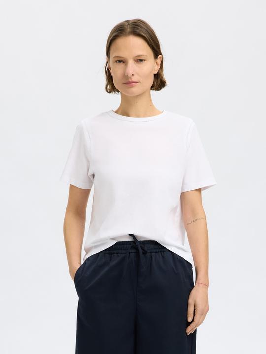 Produktbild Selected Femme 100% Baumwoll T-Shirt mit Rundhalsausschnitt (XS)