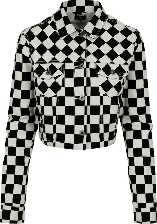 Actual product image Urban Classics Ladies Short Check Twill Jacket (M)