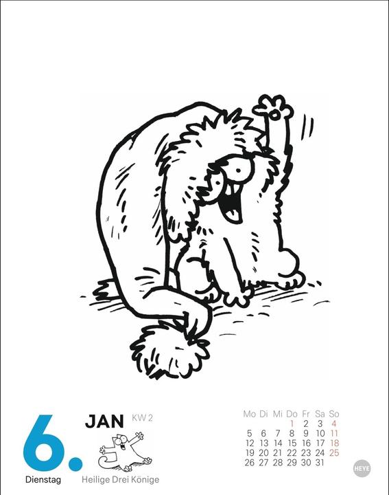 Produktbild Simons Katze Tagesabreisskalender 2026 (11 x 14 cm, Deutsch)