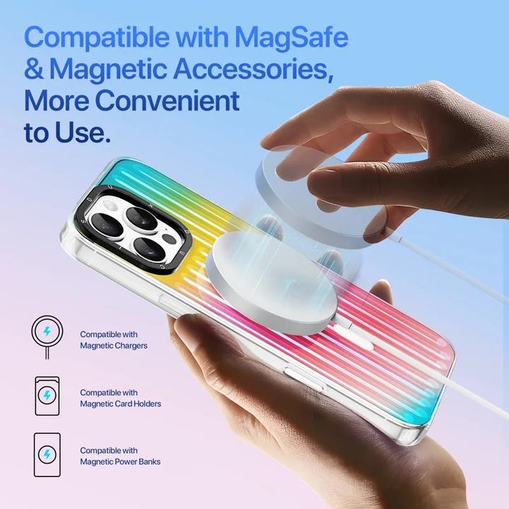 Immagine prodotto Apple iPhone 16 Pro - Zest Series Flip Case, Gradient Rainbow (Apple iPhone 16 Pro)
