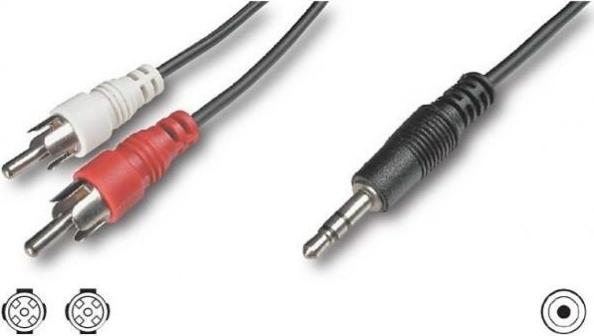 Actual product image HDgear 3.5 mm stereo plug - 2x Cinch plug (0.50 m, 3.5mm jack (AUX), Cinch)