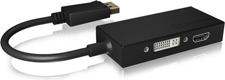 Produktbild Icy Box 3-in-1 DisplayPort zu HDMI/ DVI-D / VGA Grafikadapter (DVI, VGA, HDMI, 8.70 cm)
