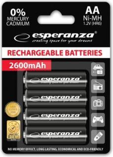 Produktbild Esperanza EZA106 Industrieakku Nickel-Metallhydrid (NiMH) (4 Stk., AA, 2600 mAh)