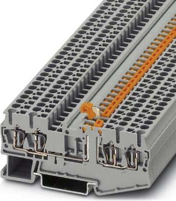 Actual product image Phoenix Contact ST 2,5-QUATTRO-MT RD 3035043 Knife disconnect terminal No. of poles: 4 0.08 mm² 2.50 mm² Red 50 pcs.