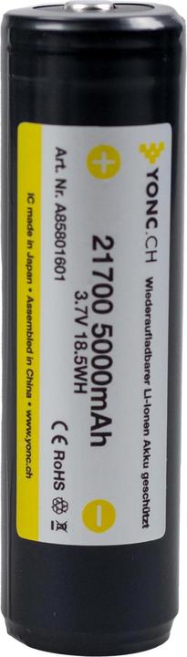 Image du produit Yonc 21700 Batterie Li-Ion de 5000 mAh (Taille unique)