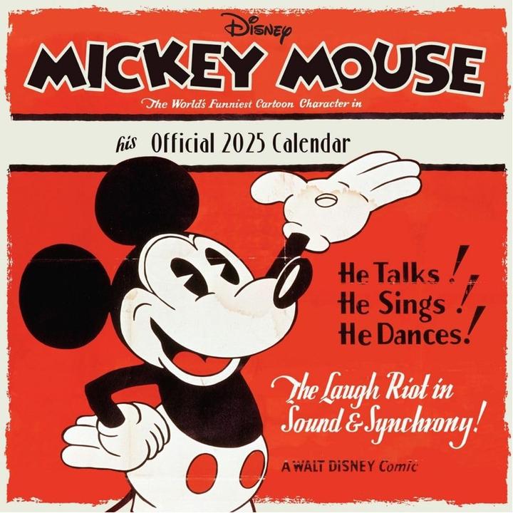 Actual product image Disney 2025 Mickey Mouse 90th Anniversary Calendar (30 x 30 cm, German)