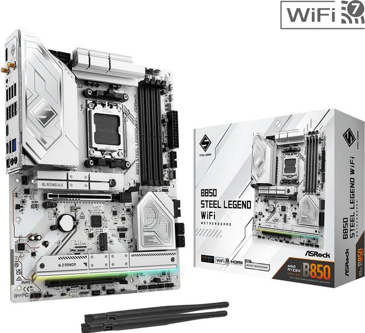 Produktbild AsRock B850 Steel Legend WiFi (AM5, AMD B850, ATX)
