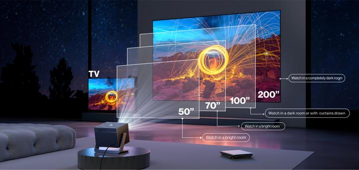 Actual product image BladeCine Cube 600 Grey (Full HD, 600 lm)