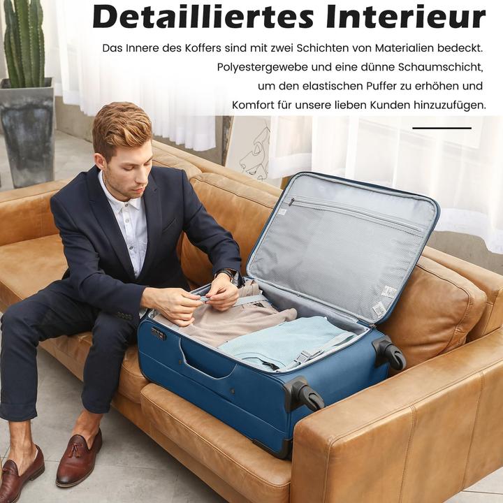 Immagine prodotto Coolife DE55 Handgepäck-Set (38 l, Bagaglio a mano (fino a 50 litri))