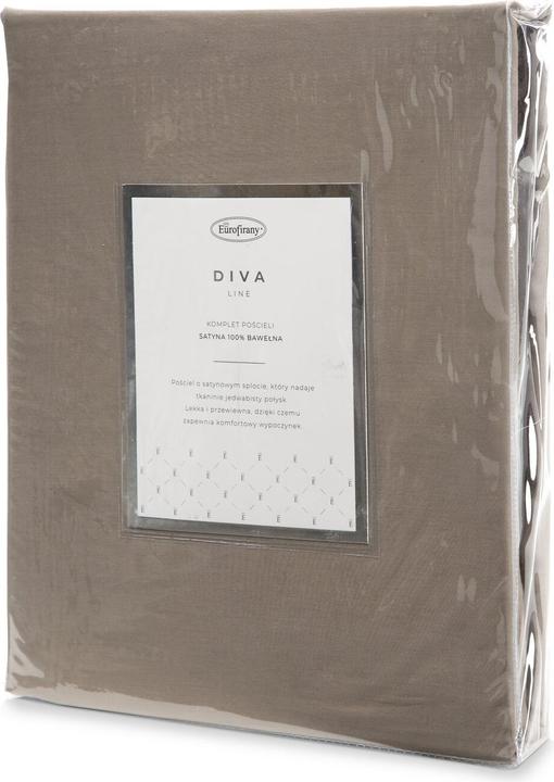 Productafbeelding Eurofirany Bettzeug 220x200 cm glatt mit Baumwollsatin Hellbraun Dina Diva Linie Farbe (Dekbedovertrek, 220 x 200 cm)