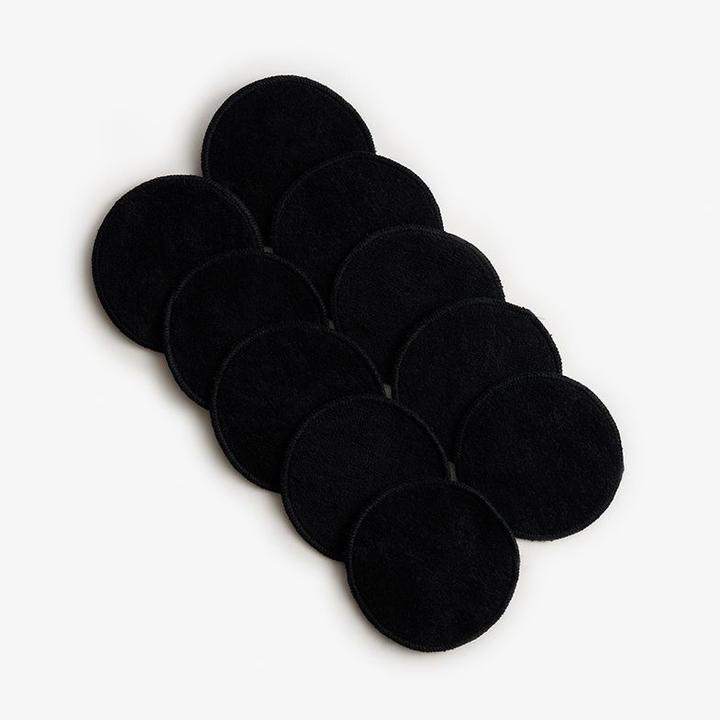 Image du produit ImseVimse Tampons démaquillants lavables - 10 pcs Noir (Chiffons de nettoyage)