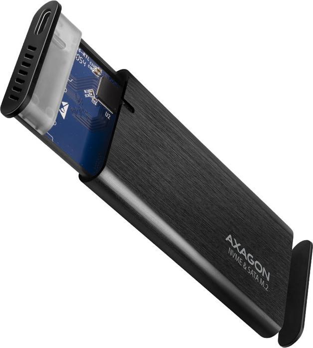 Actual product image Axagon EEM2-SB2 USB-C 3.2 Gen 2, M.2 SSD Enclosure - black (M.2 2260, M.2 2242, M.2 2280)