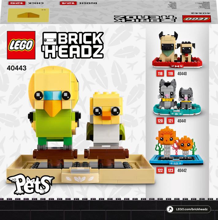 Actual product image LEGO BrickHeadz Budgie 40443 (40443, LEGO Brickheadz, LEGO Rare Sets)