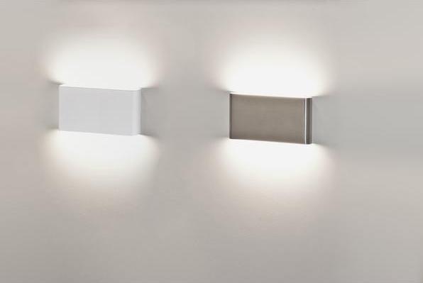 Actual product image Brumberg LED wall light, 2 x 5 W, 9 x 17 cm, aluminium 10046253 (530 lm)