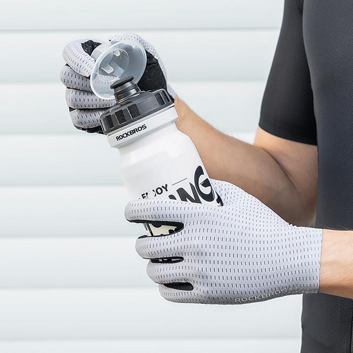 Produktbild Rockbros Breathable Full Finger Cycling Gloves, Size: XL - Gray (XL)