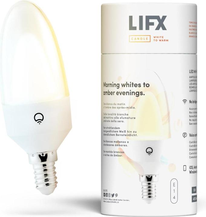 Actual product image Lifx Candle White to Warm E14 bulb (E14, 6 W, 480 lm, A)