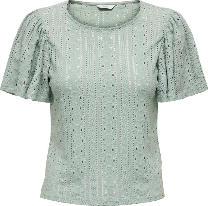 Only Normal geschnitten Rundhals Voluminöser Armschnitt Top Top