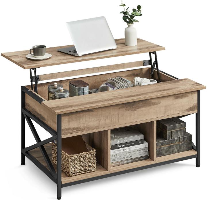 Produktbild Vasagle Couchtisch hellbraun 95,0 x 60,0 x 48,0 / 62,0 cm